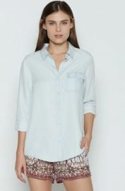 Onyx Top Bleached Indigo at Joie